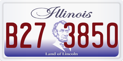 IL license plate B273850