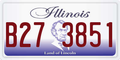 IL license plate B273851