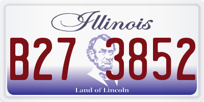 IL license plate B273852