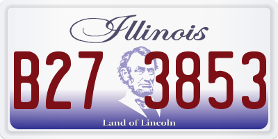 IL license plate B273853