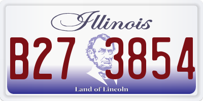 IL license plate B273854