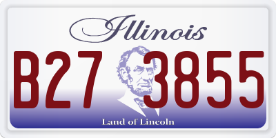 IL license plate B273855