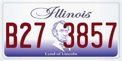 IL license plate B273857
