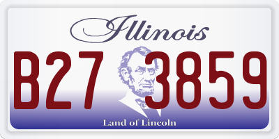 IL license plate B273859