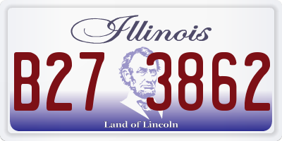 IL license plate B273862