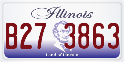 IL license plate B273863