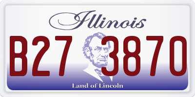 IL license plate B273870
