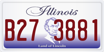 IL license plate B273881