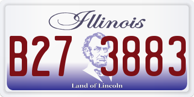 IL license plate B273883