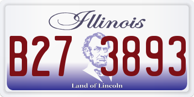 IL license plate B273893