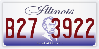 IL license plate B273922
