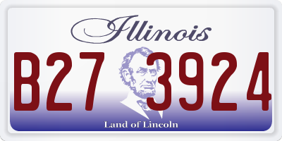 IL license plate B273924