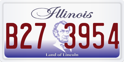 IL license plate B273954