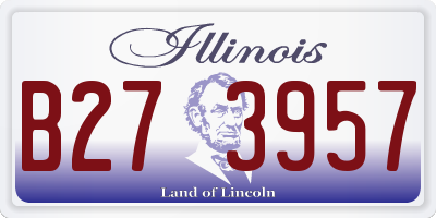 IL license plate B273957