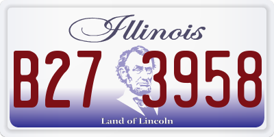 IL license plate B273958
