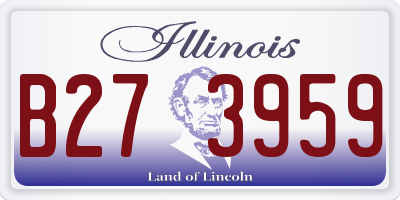 IL license plate B273959