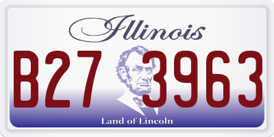 IL license plate B273963