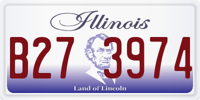 IL license plate B273974