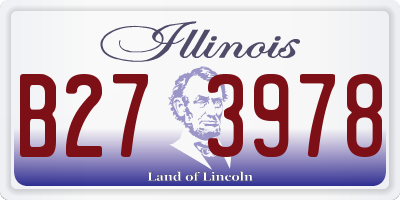 IL license plate B273978