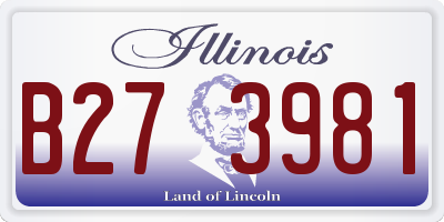 IL license plate B273981
