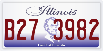 IL license plate B273982