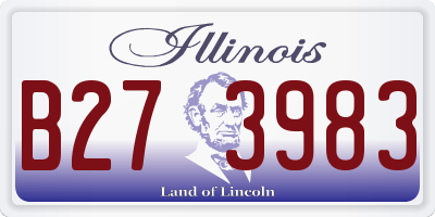 IL license plate B273983