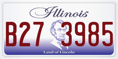 IL license plate B273985