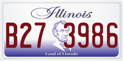 IL license plate B273986