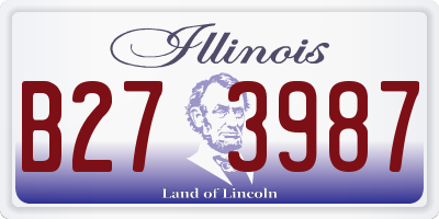 IL license plate B273987