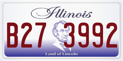 IL license plate B273992