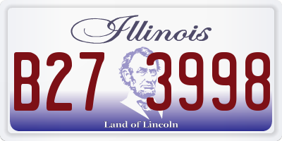 IL license plate B273998