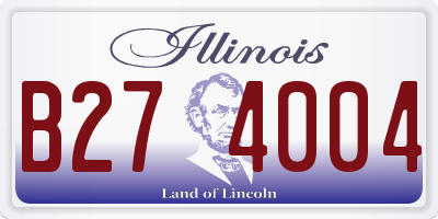 IL license plate B274004