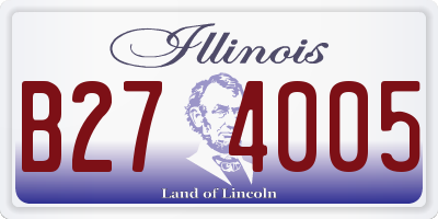 IL license plate B274005