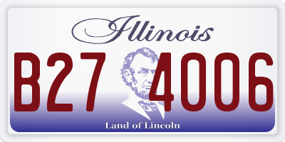 IL license plate B274006
