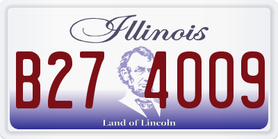 IL license plate B274009
