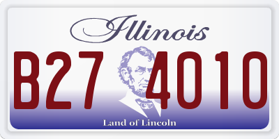 IL license plate B274010