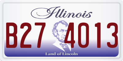 IL license plate B274013