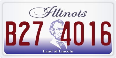 IL license plate B274016