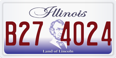 IL license plate B274024