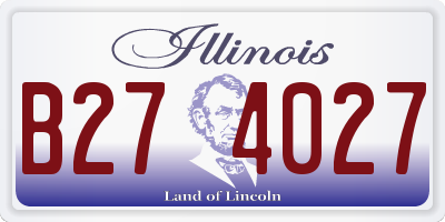 IL license plate B274027