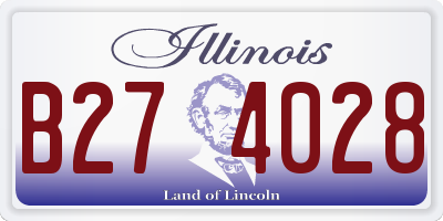 IL license plate B274028