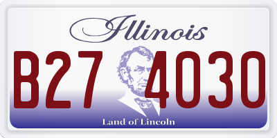 IL license plate B274030