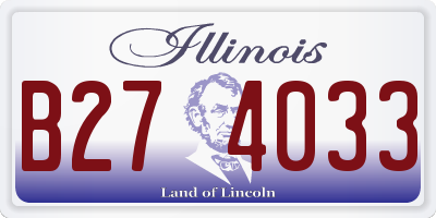 IL license plate B274033