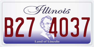 IL license plate B274037