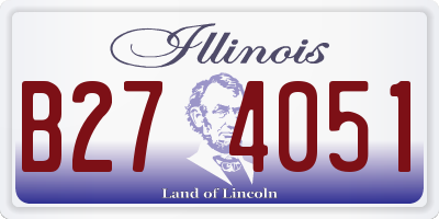 IL license plate B274051