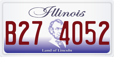 IL license plate B274052