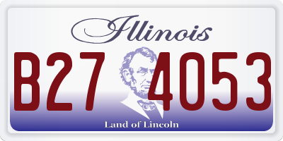 IL license plate B274053