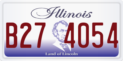 IL license plate B274054