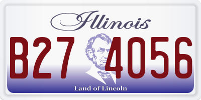 IL license plate B274056