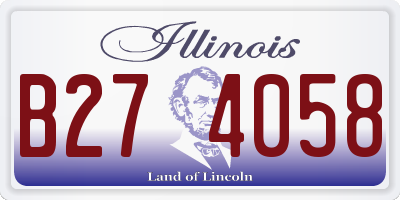 IL license plate B274058
